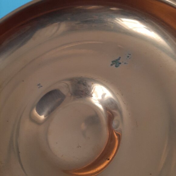 Vtg Shallow Copper Pedestal Catch-all Trinket Dish 6" Boho Farmhouse Whimsygoth - Picture 4 of 6